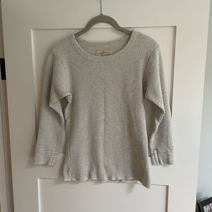 Imogene + Willie thermal crew shirt, ash color